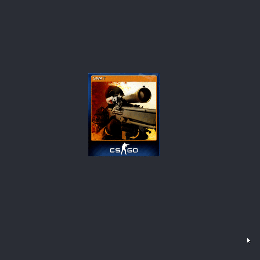 Steam trading card hover effect recreated