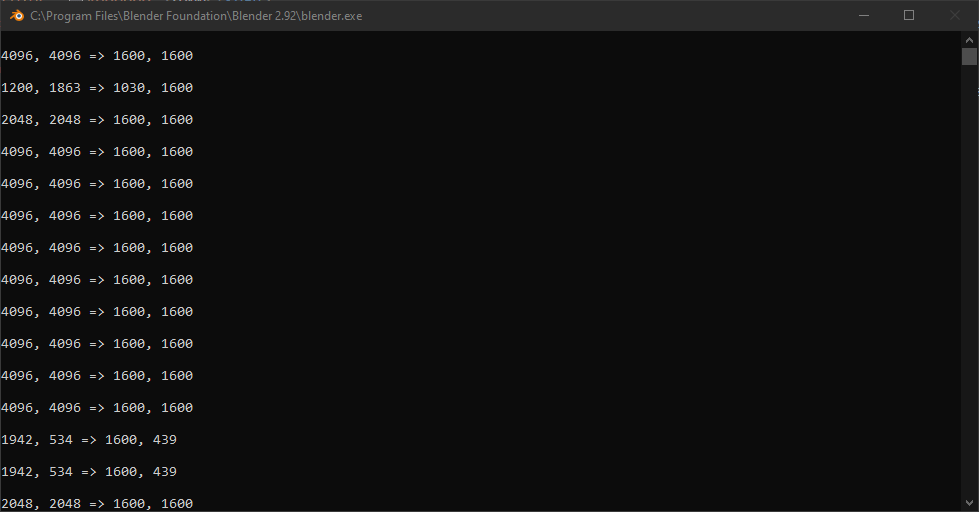 GIF showing the script running and processing each texture