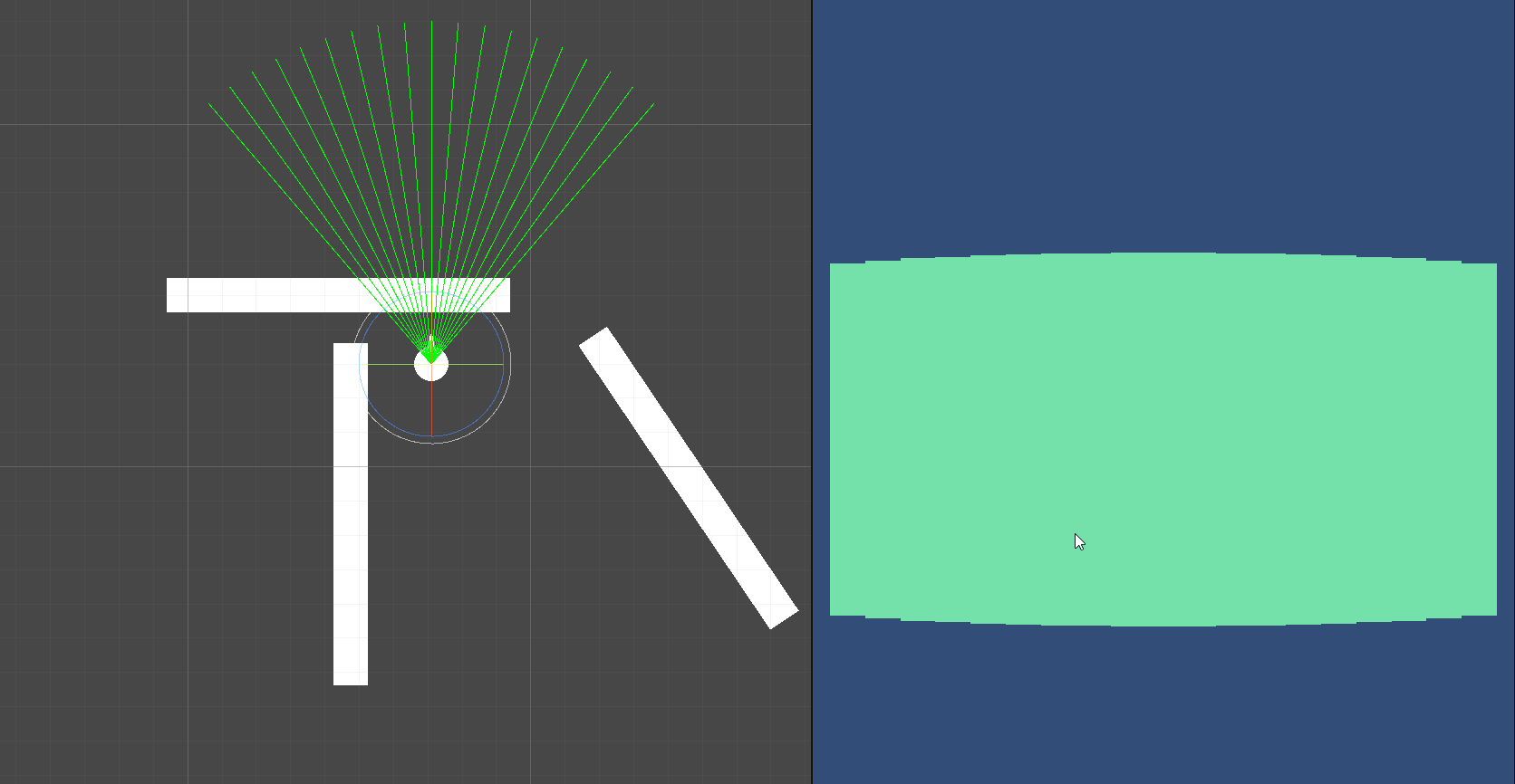 Raycasting renderer using two eyes at the same time to render a simple scene
