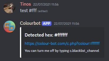 Colour detection feature in Colourbot