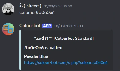 Colour name lookup feature in Colourbot